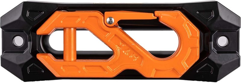 SINOKING Winch Fairlead with Tow Hook, Aluminum Hawse Fairlead with Grade 80 Forged Steel Winch Hook, 45000lb Break Strength Winch Fairlead Hook Set for Off-Road Vehicle Recovery, Black and Orange - Image 1